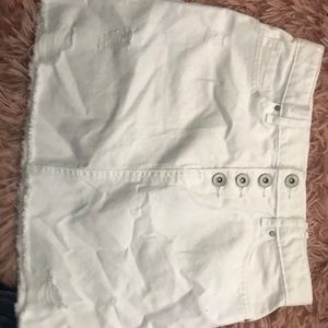 White denim skirt